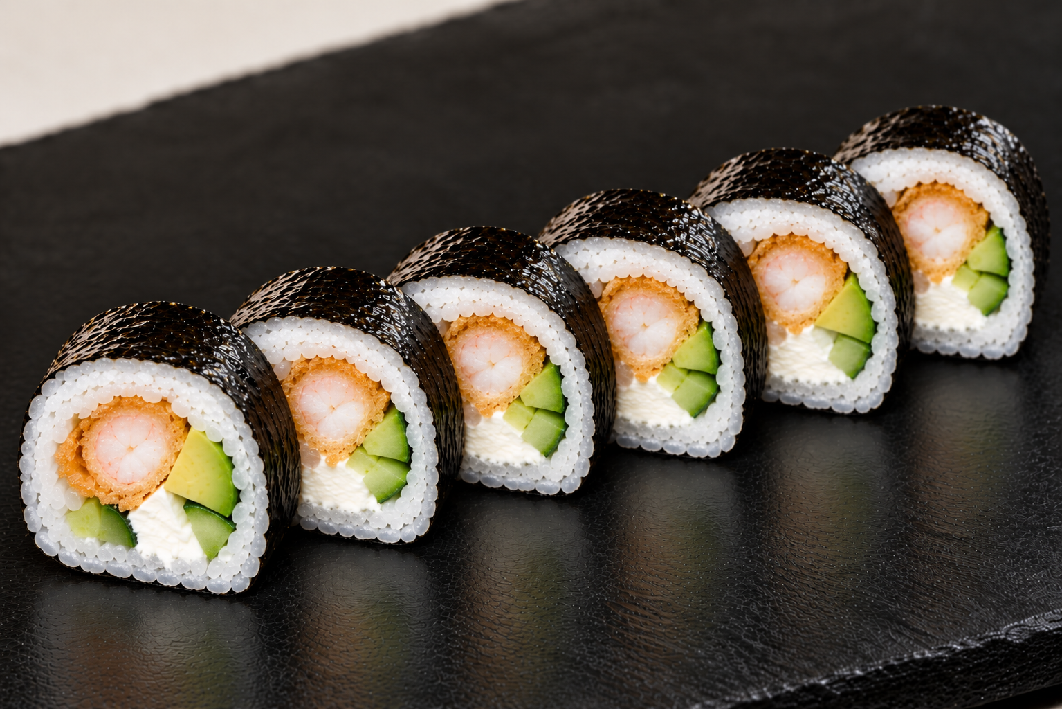 FRISCHKÄSE, GEKOCHTE GARNELEN, AVOCADO, GURKE