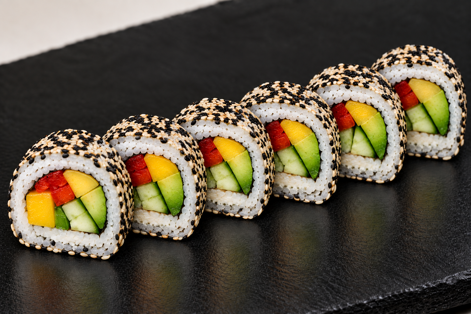 SESAM, AVOCADO, GURKEN, PAPRIKA, MANGO